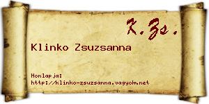 Klinko Zsuzsanna névjegykártya