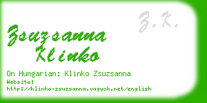 zsuzsanna klinko business card